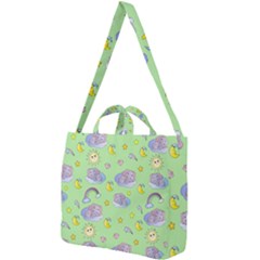 Elephant Sleeping Elephants Background Square Shoulder Tote Bag