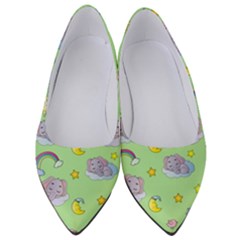 Elephant Sleeping Elephants Background Women s Low Heels