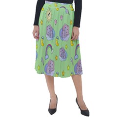 Elephant Sleeping Elephants Background Classic Velour Midi Skirt  by Wegoenart