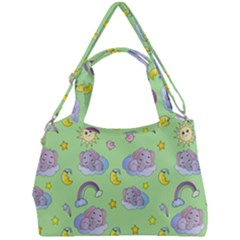 Elephant Sleeping Elephants Background Double Compartment Shoulder Bag