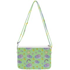 Elephant Sleeping Elephants Background Double Gusset Crossbody Bag