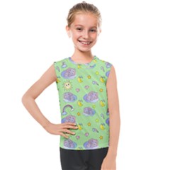 Elephant Sleeping Elephants Background Kids  Mesh Tank Top