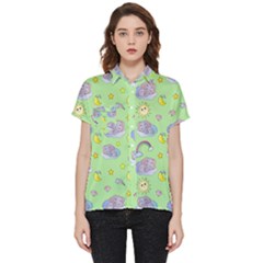 Elephant Sleeping Elephants Background Short Sleeve Pocket Shirt