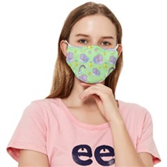 Elephant Sleeping Elephants Background Fitted Cloth Face Mask (Adult)