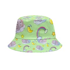 Elephant Sleeping Elephants Background Inside Out Bucket Hat by Wegoenart