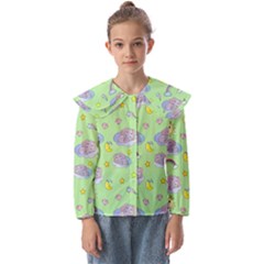 Elephant Sleeping Elephants Background Kids  Peter Pan Collar Blouse