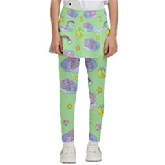 Elephant Sleeping Elephants Background Kids  Skirted Pants