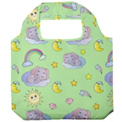 Elephant Sleeping Elephants Background Foldable Grocery Recycle Bag