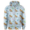 Pattern Giraffe Animal Seamless Scrapbooking Blue Men s Zipper Hoodie View1