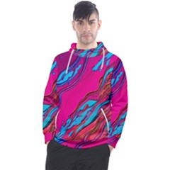 Colorful Abstract Fluid Art Men s Pullover Hoodie by GardenOfOphir