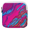 Colorful Abstract Fluid Art Mini Square Pouch View1