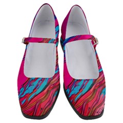 Colorful Abstract Fluid Art Women s Mary Jane Shoes by GardenOfOphir