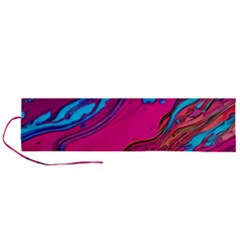Colorful Abstract Fluid Art Roll Up Canvas Pencil Holder (l) by GardenOfOphir