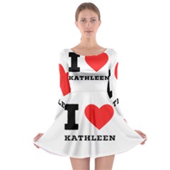 I Love Kathleen Long Sleeve Skater Dress by ilovewhateva