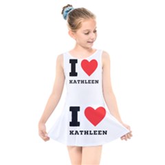 I Love Kathleen Kids  Skater Dress Swimsuit by ilovewhateva