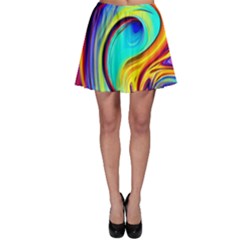 Fluid Art Pattern Skater Skirt by GardenOfOphir