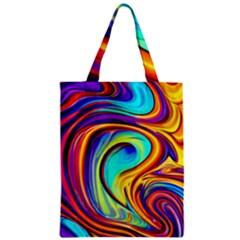 Fluid Art Pattern Zipper Classic Tote Bag by GardenOfOphir