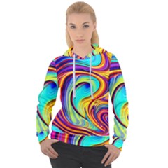 Fluid Art Pattern Women s Overhead Hoodie by GardenOfOphir