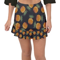 Pineapple Background Pineapple Pattern Fishtail Mini Chiffon Skirt by Wegoenart