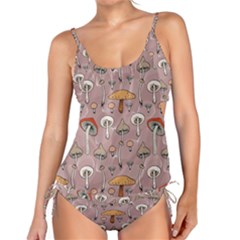 Mushrooms Autumn Fall Pattern Seamless Decorative Tankini Set by Wegoenart