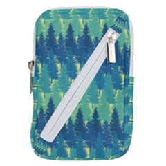 Christmas Trees Pattern Digital Paper Seamless Belt Pouch Bag (Small)