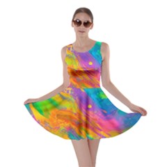 Marble Art Pattern Skater Dress