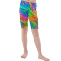 Marble Art Pattern Kids  Mid Length Swim Shorts View1