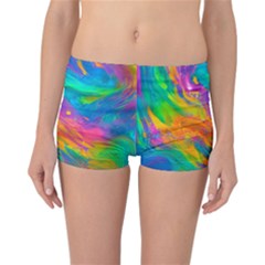 Marble Art Pattern Reversible Boyleg Bikini Bottoms