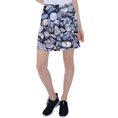 Stone Texture Nature Background Rocks Pebbles Tennis Skirt by Wegoenart