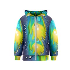 Liquid Background Kids  Zipper Hoodie by GardenOfOphir