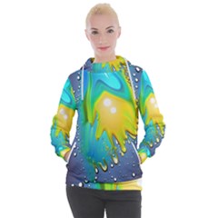 Liquid Background Women s Hooded Pullover by GardenOfOphir