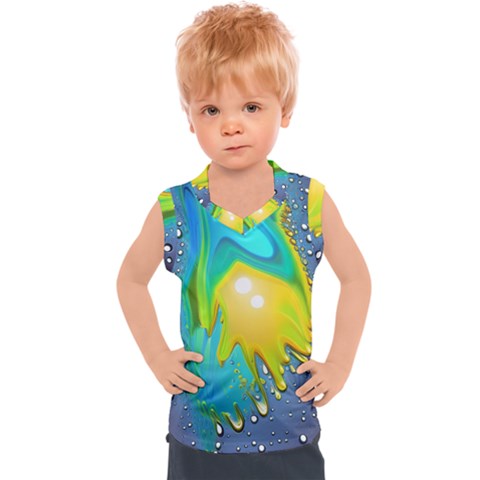 Liquid Background Kids  Sport Tank Top by GardenOfOphir