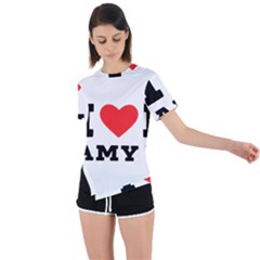 I Love Amy Asymmetrical Short Sleeve Sports Tee by ilovewhateva