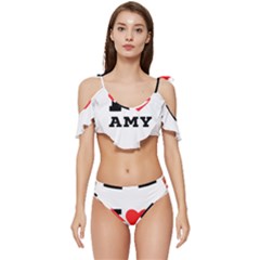 I Love Amy Ruffle Edge Tie Up Bikini Set	 by ilovewhateva