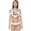 I love amy Ruffle Edge Tie Up Bikini Set	 View1