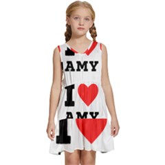 I Love Amy Kids  Sleeveless Tiered Mini Dress by ilovewhateva