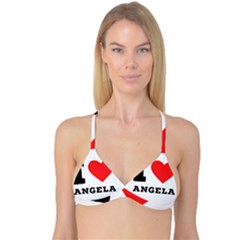 I Love Angela  Reversible Tri Bikini Top by ilovewhateva
