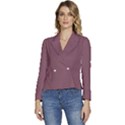 Dull Purple	 - 	Long Sleeve Revers Collar Cropped Jacket View1