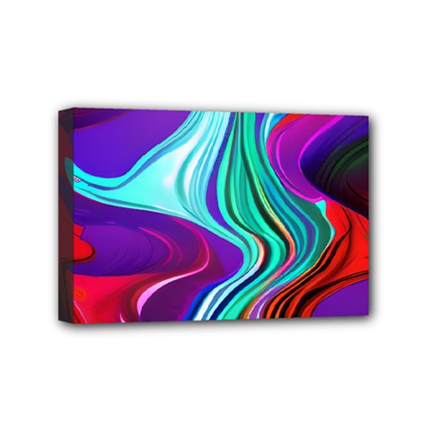 Fluid Background Mini Canvas 6  X 4  (stretched) by GardenOfOphir