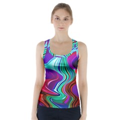 Fluid Background Racer Back Sports Top by GardenOfOphir