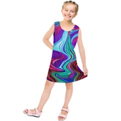 Fluid Background Kids  Tunic Dress by GardenOfOphir