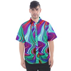 Fluid Background Men s Short Sleeve Shirt