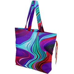 Fluid Background Drawstring Tote Bag