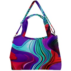 Fluid Background Double Compartment Shoulder Bag