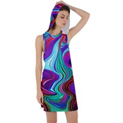 Fluid Background Racer Back Hoodie Dress by GardenOfOphir