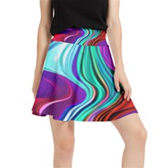 Fluid Background Waistband Skirt