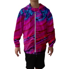 Fluid Art Pattern Kids  Hooded Windbreaker by GardenOfOphir