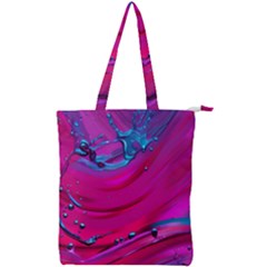 Fluid Art Pattern Double Zip Up Tote Bag by GardenOfOphir