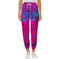 Fluid Art Pattern Cropped Drawstring Pants by GardenOfOphir