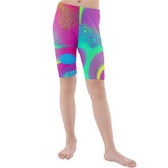 Fluid Background Kids  Mid Length Swim Shorts